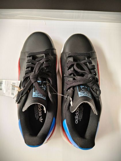 รองเท้า Adidas Stan Smith Millencon สำหรับผู้หญิง ไซส์ 6 UK สีดำ น้ำเงิน และแดง สภาพใหม่ รูปที่ 5