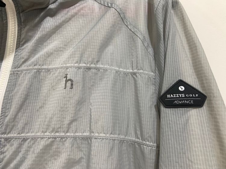 เสื้อแจ็คแก็ต HAZZYS GOLF ผ้าร่มบาง แท้ 💯 size วัดจริงขนาด อก 22 ยาว 26.5 นิ้ว สภาพดีมาก มีซัปใน ทรงสวย เนื้อผ้าดีมาก หายากน่าสะสมครับ รูปที่ 5