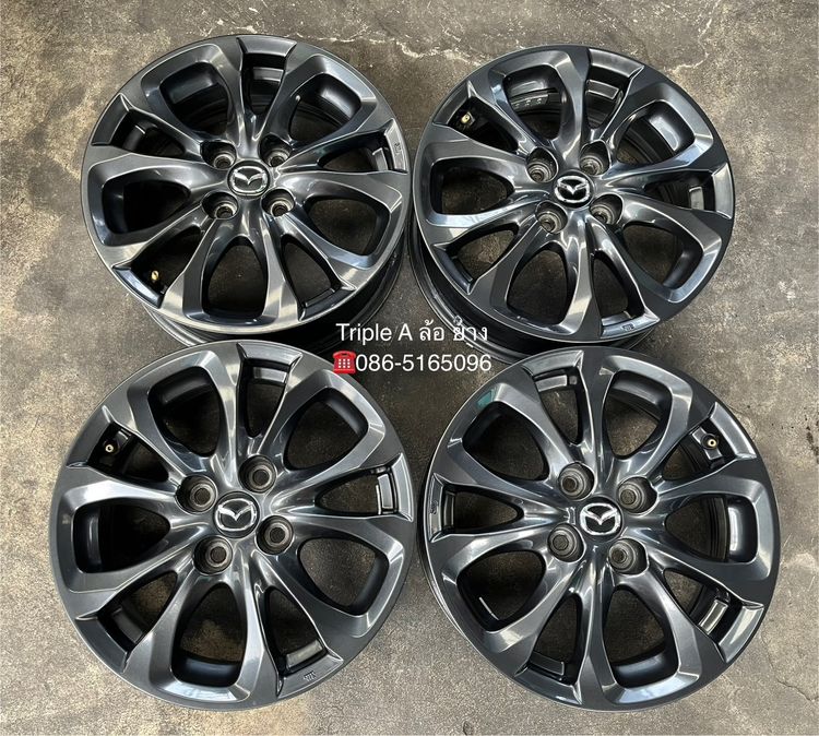 ✨ล้อแม็ก✨Mazda 2 Skyactive ขอบ 15 สีดำมิดไนท์ รูปที่ 7