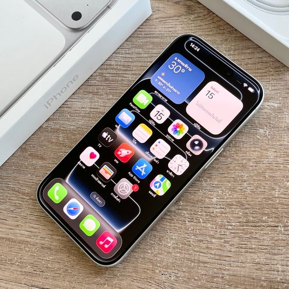 อายุ 7 วัน iPhone 17 Pro 256 Silver รอบชาร์จ 4 แบต 100 ใหม่กริ๊บ ไร้ตำหนิ ครบยกกล่อง ซื้อ Apple Care Plus ได้ รูปที่ 3