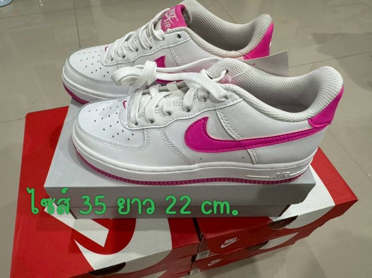 รองเท้าผ้าใบ หนัง PU UK 2.5 | EU 35 | US 4.5 ชมพู รองเท้า Nike รุ่น Air Force 1 