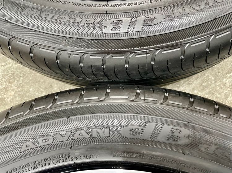 ยางถอดป้ายแดงขอบ 17” ยี่ห้อ YOKOHAMA  รุ่น ADVAN DB DACIBEL ขนาด 215-50R17 ปี 25 สีเส้นตุ่มหน้ายางยังอยู่ครบ รูปที่ 2