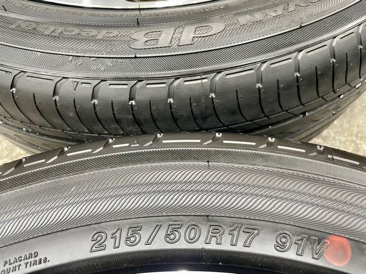 ยางถอดป้ายแดงขอบ 17” ยี่ห้อ YOKOHAMA  รุ่น ADVAN DB DACIBEL ขนาด 215-50R17 ปี 25 สีเส้นตุ่มหน้ายางยังอยู่ครบ รูปที่ 4
