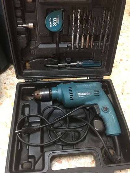 อุปกรณ์เครื่องมือช่าง สว่านไฟฟ้ากระแทกปูนได้ปรับซ้ายขวา makita MO8O1KX3B สภาพดีสวยพร้อมใช้งานแท้