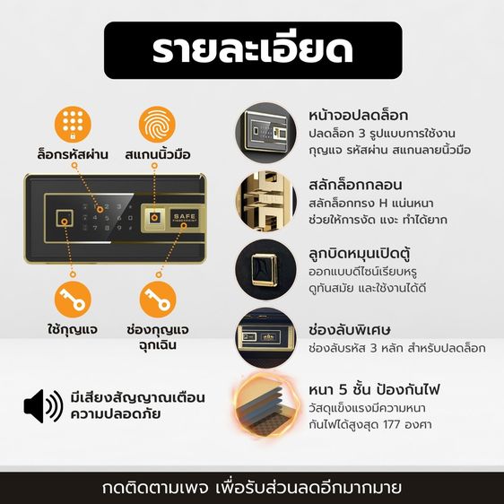ตู้เซฟนิรภัย รุ่น 60 ซม. รูปที่ 3