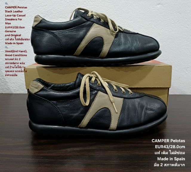 CAMPER Pelotas Ariel, Men's 43EU(28.0cm) ของแท้ มือ 2 สภาพยังดีมาก, รองเท้า CAMPER หนังแท้ พื้นแน่น ป้ายโลโก้บางจุดแตก ไม่กระทบการใช้งาน รูปที่ 12