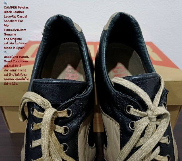 CAMPER Pelotas Ariel, Men's 43EU(28.0cm) ของแท้ มือ 2 สภาพยังดีมาก, รองเท้า CAMPER หนังแท้ พื้นแน่น ป้ายโลโก้บางจุดแตก ไม่กระทบการใช้งาน รูปที่ 7