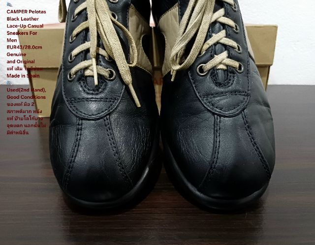CAMPER Pelotas Ariel, Men's 43EU(28.0cm) ของแท้ มือ 2 สภาพยังดีมาก, รองเท้า CAMPER หนังแท้ พื้นแน่น ป้ายโลโก้บางจุดแตก ไม่กระทบการใช้งาน รูปที่ 6