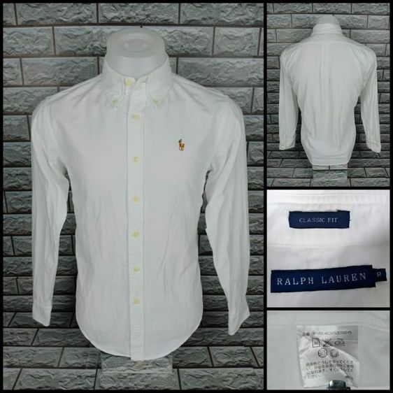 ขาว EU 38 แขนยาว เสื้อเชิ้ต POLO Ralph Lauren