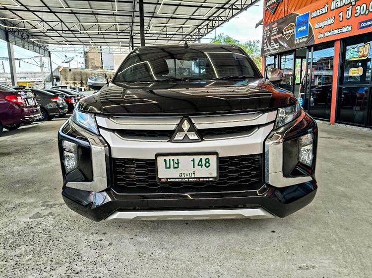 Mitsubishi Triton 2019 All New Mega Cab 2.5 GLX Pickup ดีเซล ไม่ติดแก๊ส เกียร์ธรรมดา ดำ รูปที่ 2