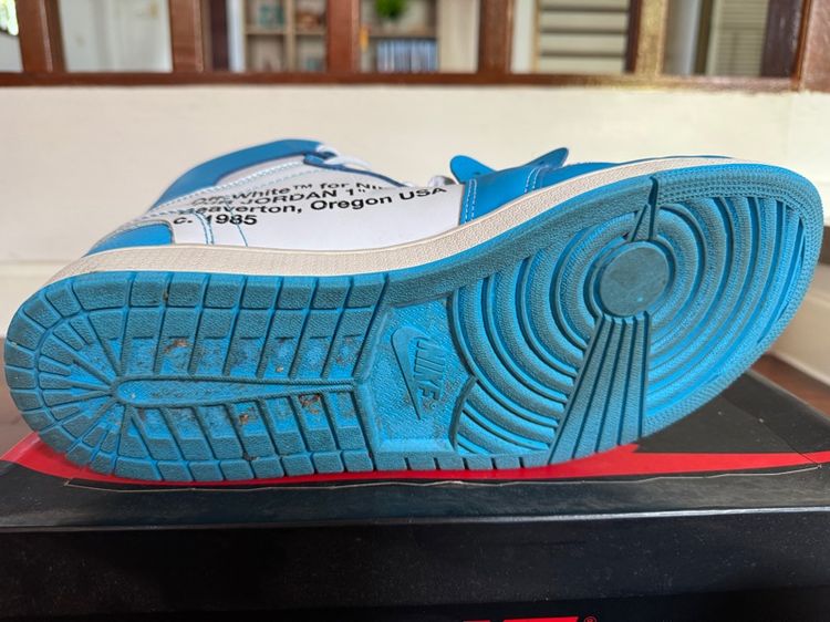 jordan 1 retro high off-white university blue รูปที่ 3