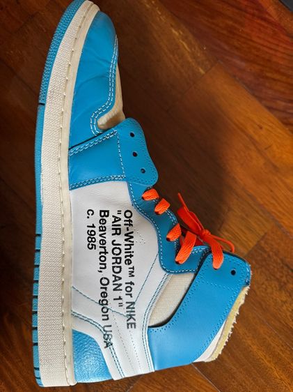 jordan 1 retro high off-white university blue รูปที่ 5