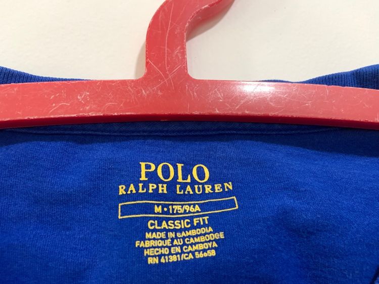 เสื้อยืดกระเป๋าอกซ้าย POLO RALPH LAUREN แท้ 💯 size M ขนาด อก 21.5 ยาว 27.5 นิ้ว สภาพดีมาก สีน้ำเงินเข้ม ดีเทลคลาสสิค ผ้านิ่มมากครับ รูปที่ 3