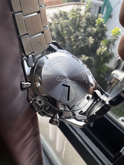 Seiko Spirit Chronograph Stainless Steel Brown Dial Quartz รูปที่ 4