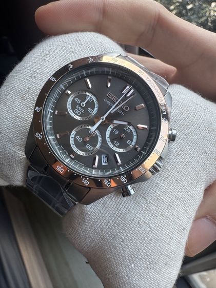 Seiko Spirit Chronograph Stainless Steel Brown Dial Quartz รูปที่ 2