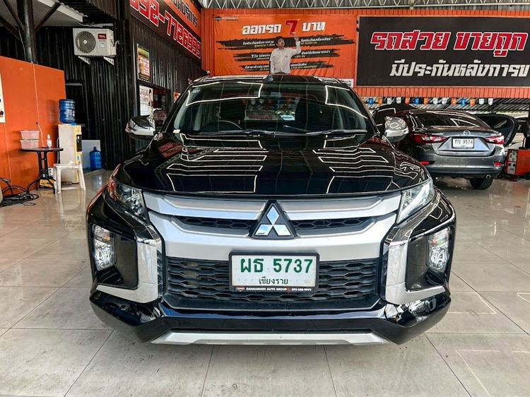 Mitsubishi Triton 2022 All New Mega Cab 2.5 GLX Pickup ดีเซล ไม่ติดแก๊ส เกียร์ธรรมดา ดำ รูปที่ 2