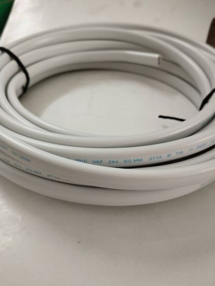 สายไฟคู่ VAF 2x4 SQ.MM ยาว 8 เมตร ทองแดงแท้  (ยกม้วน) ไม่ตัดแบ่ง รูปที่ 4
