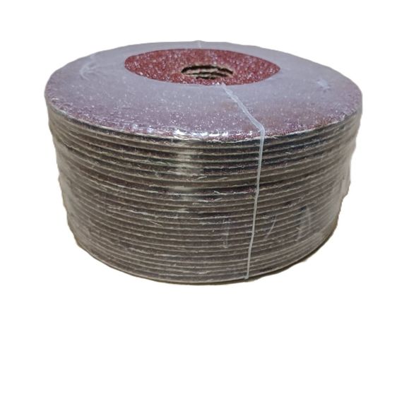 FIBER DISC กลมสีแดง  4" (DIA.100 MM.) ขนาดรูกลาง dia 16 MM. เบอร์ 120 รูปที่ 2