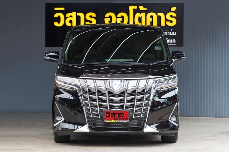Toyota Alphard 2018 2.5 HV G F-Package 4WD Van เบนซิน ไม่ติดแก๊ส เกียร์อัตโนมัติ ดำ รูปที่ 2