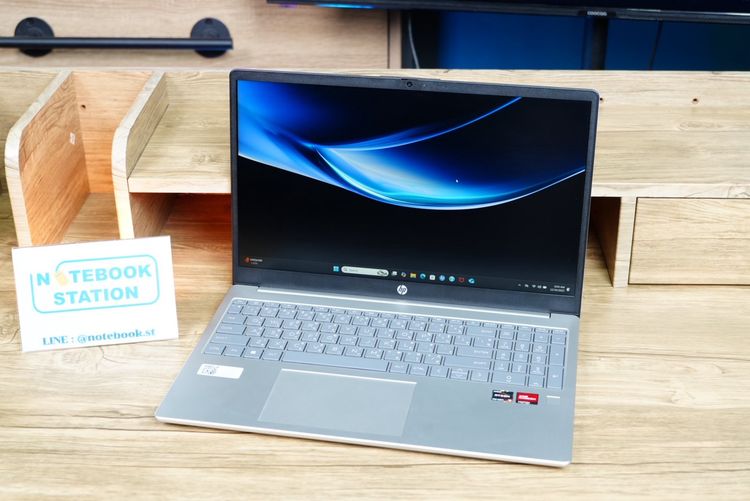 Hp 15 Ryzen3-7320U Ram8 SSD256 จอ15.6 FHD IPS สเปคทำงานทั่วไป  ดีไซน์บางเบา เครื่องสวยพร้อมประกันศูนย์2026 ขายเพียง 8,990.- เท่านั้น รูปที่ 4