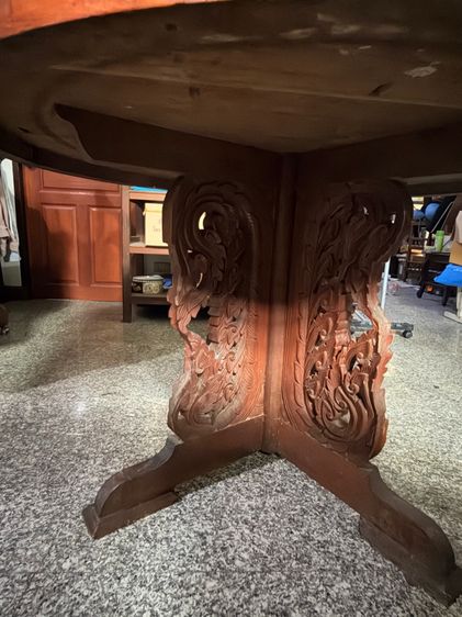 โต๊ะกลมไม้สักแท้ทั้งตัว รูปที่ 3