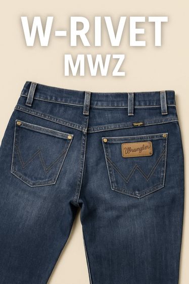 กางเกงยีนส์ Wrangler W-Rivet  MWZ Regular Straight – ของแท้ รุ่น MWZ ทรงตรง Regular Straight , MWZ Fit
