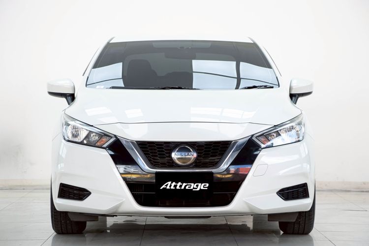 Nissan Almera 2020 1.0 EL Sedan เบนซิน ไม่ติดแก๊ส เกียร์อัตโนมัติ ขาว รูปที่ 4