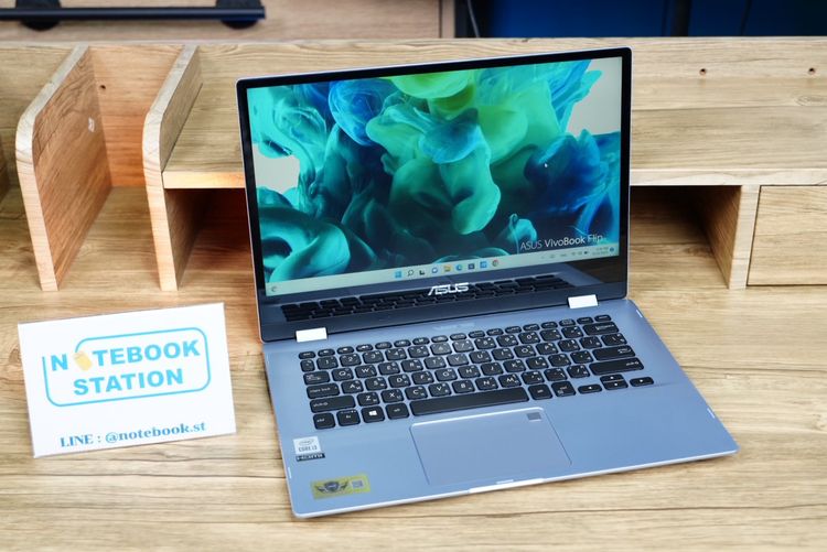 ASUS VIVOBOOK FLIP 14 ทัชสกรีนหมุนจอได้360องศา i3-10110U Ram4 SSD256 จอ14 FHD สเปคทำงานทั่วไป ราคาเพียง 8,990.- รูปที่ 3
