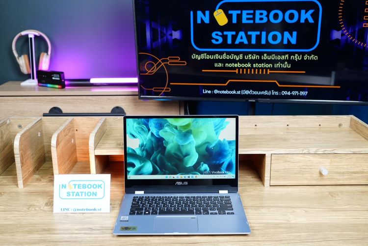 ASUS VIVOBOOK FLIP 14 ทัชสกรีนหมุนจอได้360องศา i3-10110U Ram4 SSD256 จอ14 FHD สเปคทำงานทั่วไป ราคาเพียง 8,990.- รูปที่ 2