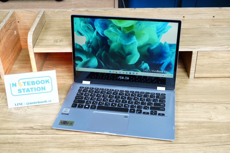 ASUS VIVOBOOK FLIP 14 ทัชสกรีนหมุนจอได้360องศา i3-10110U Ram4 SSD256 จอ14 FHD สเปคทำงานทั่วไป ราคาเพียง 8,990.- รูปที่ 4