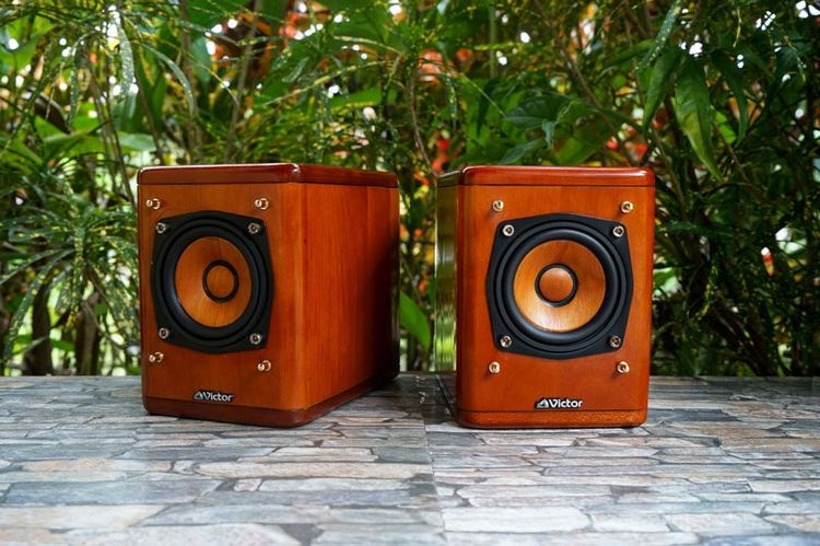 เครื่องเสียงไฮไฟ ลำโพงแยกชิ้น และซับวูฟเฟอร์ ลำโพง VICTOR SP-FS10 ลำโพง เล็กที่เสียงดี เกินตัว  อัพเกรดกรวยไม้