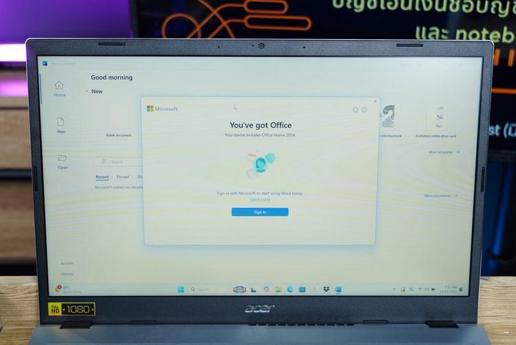 Acer Aspire Go 15 Ryzen5-7535HS Ram16 SSD512 หน้าจอ15.6 FHD ตัวเครื่องดีไซน์สวยดูทันสมัย สเปคดี ทำงานเก่ง เครื่องพร้อมใช้งาน ขายเพียง 11,990 รูปที่ 10