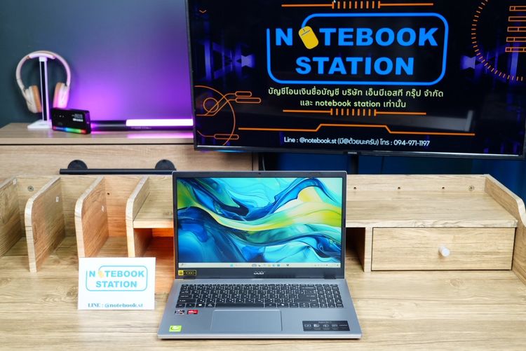 Acer Aspire Go 15 Ryzen5-7535HS Ram16 SSD512 หน้าจอ15.6 FHD ตัวเครื่องดีไซน์สวยดูทันสมัย สเปคดี ทำงานเก่ง เครื่องพร้อมใช้งาน ขายเพียง 11,990 รูปที่ 2