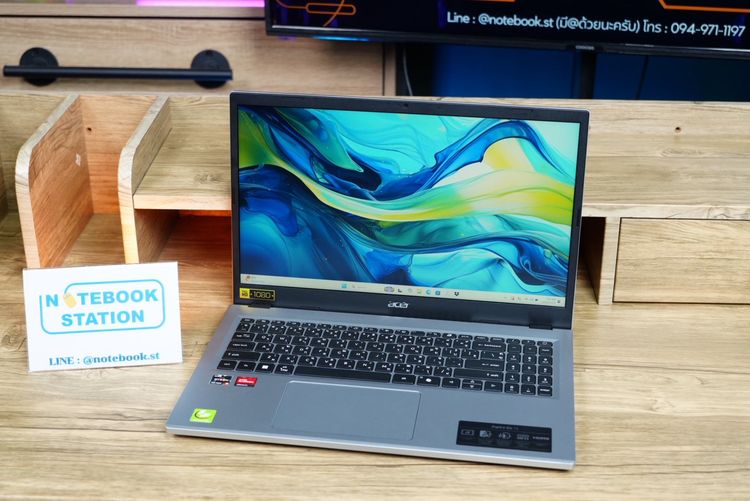 Acer Aspire Go 15 Ryzen5-7535HS Ram16 SSD512 หน้าจอ15.6 FHD ตัวเครื่องดีไซน์สวยดูทันสมัย สเปคดี ทำงานเก่ง เครื่องพร้อมใช้งาน ขายเพียง 11,990 รูปที่ 4