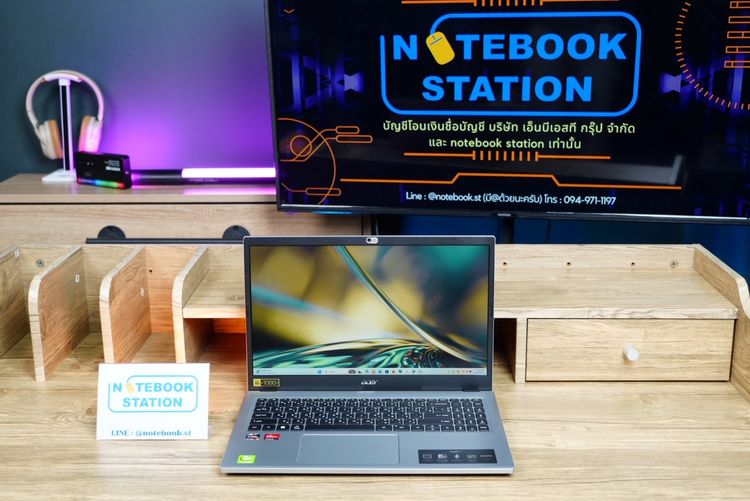 Acer Aspire 3 Ryzen3-7320U Ram8 SSD256GB จอ15.6 FHD IPS สเปคทำงานรุ่นใหม่ ทำงานเก่ง ดีไซน์บางเบา เครื่องพร้อมใช้งาน ขายเพียง 8,900.- รูปที่ 2