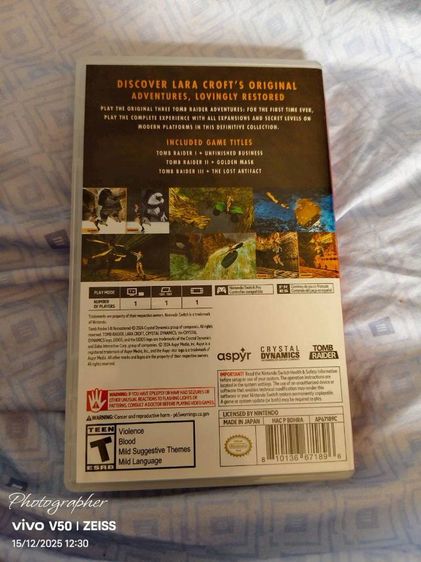 Tomb raider i ii iii. Remastered สภาพเหมือนใหม่ ขาย 750 บาทรวมส่งครับ รูปที่ 3