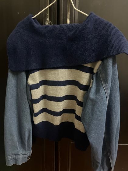 เสื้อกันหนาวลายสีน้ำเงิน รูปที่ 2