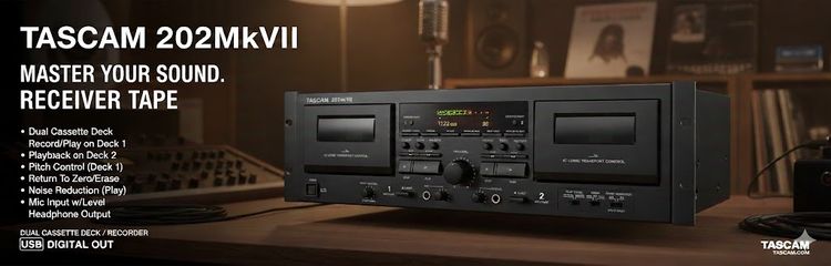 TASCAM 202MK7 เครื่องเล่นเทปคู่ with USB Port ประกันศูนย์ รูปที่ 3