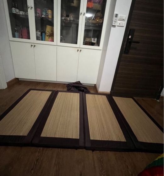 เตียงพับสารแท้ พับเก็บ นอนนั่งได้หมด มีถุงผ้าคลุม รูปที่ 3