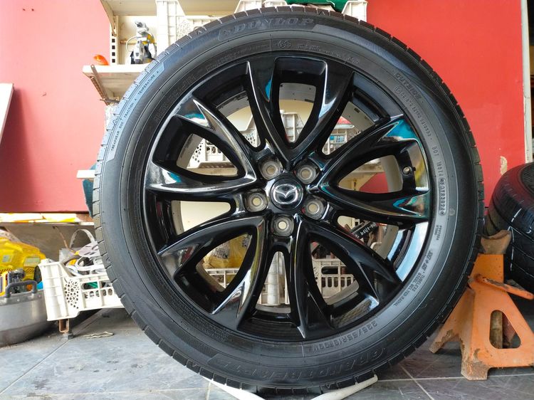 แม็กมาสด้า ขอบ19 สีอบpowder coat พร้อมยางดันลอป  225 55 19 ปี24 ยางสวยทุกเส้นตามรูป ใส่ CX 5 CX 8 รูปที่ 2