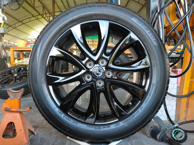 แม็กมาสด้า ขอบ19 สีอบpowder coat พร้อมยางดันลอป  225 55 19 ปี24 ยางสวยทุกเส้นตามรูป ใส่ CX 5 CX 8