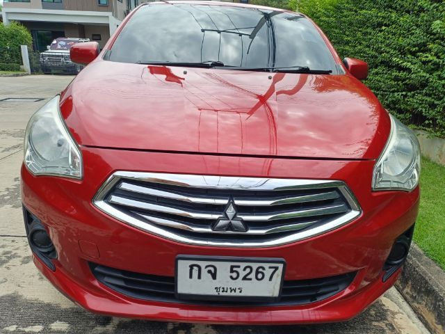 Mitsubishi Attrage 2013 1.2 GLX Sedan เบนซิน ไม่ติดแก๊ส เกียร์อัตโนมัติ แดง รูปที่ 2