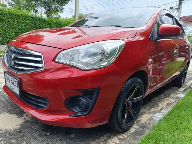 Mitsubishi Attrage 2013 1.2 GLX Sedan เบนซิน ไม่ติดแก๊ส เกียร์อัตโนมัติ แดง รูปที่ 3