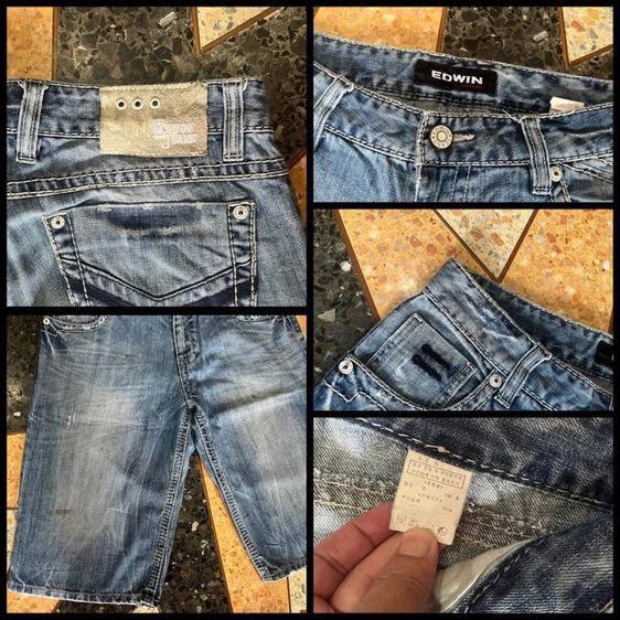 📌EDWIN👖-ขาสั้นแท้💯  เอว32-33 รูปที่ 5