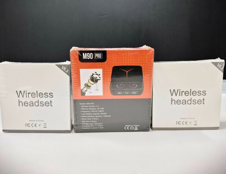 หูฟังไร้สายบลูทูธ 5.3 M90 PRO-Goojodoq J223 มีไมโครโฟนในตัว สภาพใหม่ ยังไม่ได้แกะ  รูปที่ 2