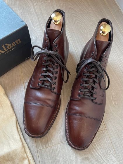 Alden 3912  Straight Tip  Boot Dark Brown   size 10B 