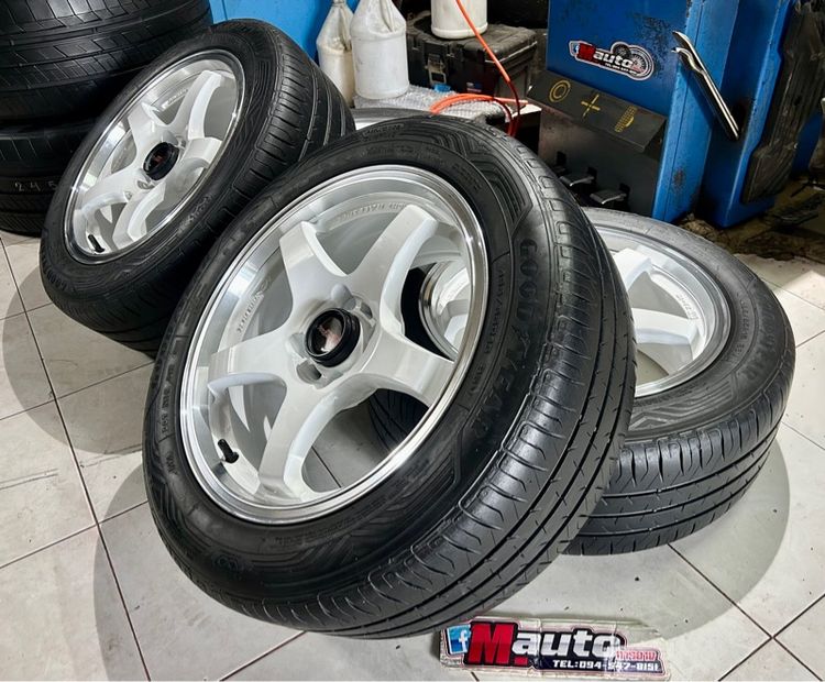LENSO D1 ขอบ15 4x100 พร้อมยาง 195 55 15 ปี23 ครบชุด รูปที่ 8