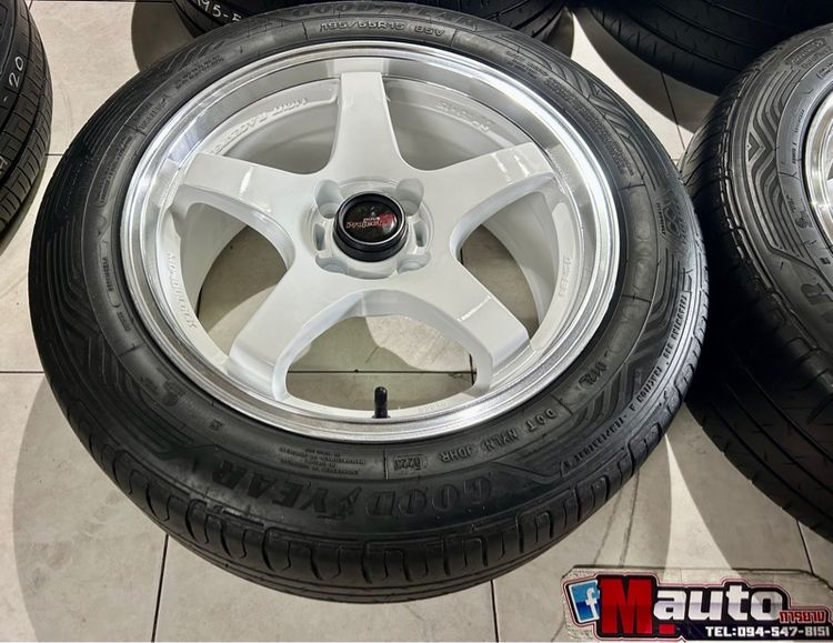 LENSO D1 ขอบ15 4x100 พร้อมยาง 195 55 15 ปี23 ครบชุด รูปที่ 5