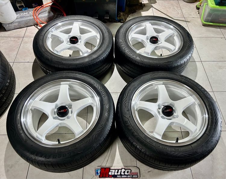 LENSO D1 ขอบ15 4x100 พร้อมยาง 195 55 15 ปี23 ครบชุด