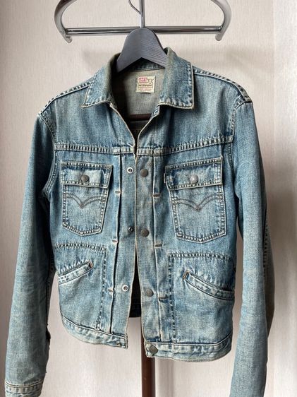 90's Levi's 70752-12 denim jacket with short horn tag made in Hong Kong size M  รูปที่ 15